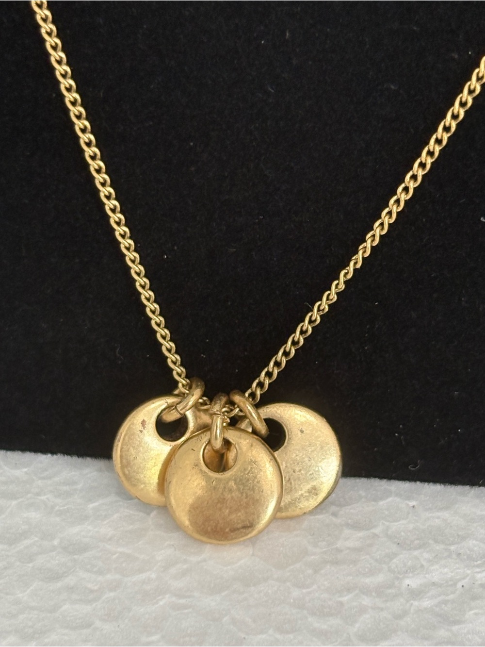 Madewell Multi Layered Gold Tone Geometric Pendant  36” Necklace Adjustable - Picture 6 of 7